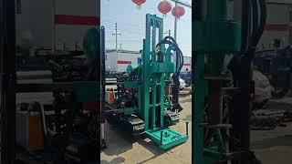 100m depth hydraulic water well drilling rig with crawler system. small type