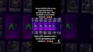 FOLLOW ME ON NOICE TO SUPPORT‼️V-BUCKS GIVEAWAYS ARE RANDOM‼️#fortnite #noice #fortnitelive #follow