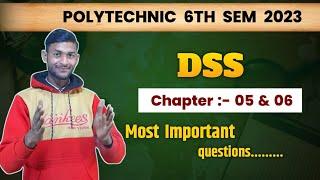 DSS For CIVIL Engineering 6th Semester 2023 | CHAPTER :- 05 & 06 #civilengineering #polytechnic