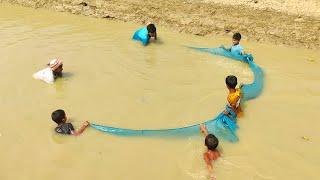 Traditional net fishing in the bangladesh