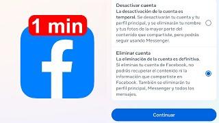 Cómo ELIMINAR cuenta de Facebook PARA SIEMPRE 