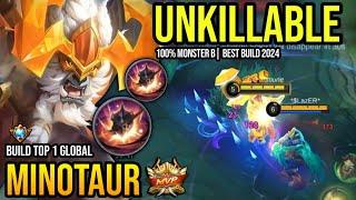 MINOTAUR BEST BUILD 2024 | BUILD TOP 1 GLOBAL MINOTAUR GAMEPLAY | MOBILE LEGENDS