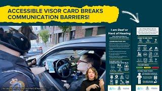 Accessible Visor Card Improves communication between police and Deaf and Hard of Hearing Communities