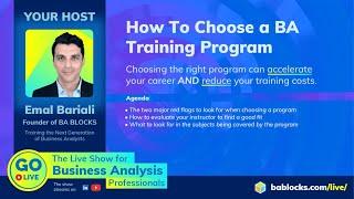 How To Choose a BA Training Program