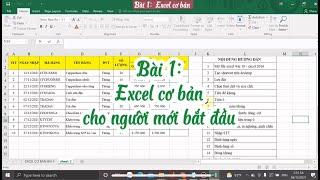 Bài 1: Excel cơ bản cho người mới bắt đầu