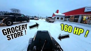 Drifting a RACE MOWER in TOWN