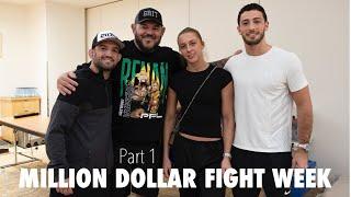 MILLION DOLLAR FIGHT WEEK | PART 1 | settling into fighters hotel with Dakota Ditcheva