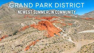 Aerial Footage of Grand Park District! All of Summerlin West New Home Communities, Las Vegas NV, 4K