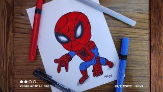 How to draw Spiderman |Step by step drawing |Mohanalakshmi Art  |#spiderman