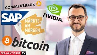 Märkte am Morgen: Commerzbank, SAP, Bitcoin, Cleanspark, Nvidia, Just Eat Takeaway