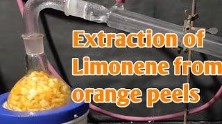 Extracting Orange essential oil(Limonene) from orange peels