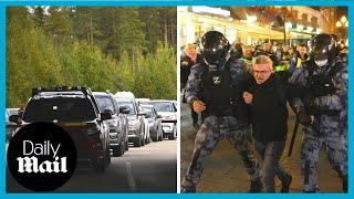 Thousands fleeing Russia as Putin escalates military mobilisation plans