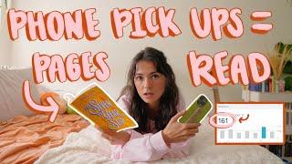 Reading a page for every time I picked up my phone for a week | READING VLOG