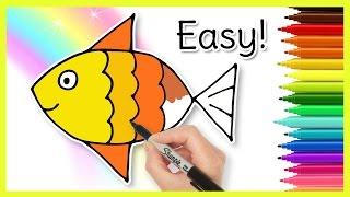 How to Draw a FISH! Easy Drawings for Kids