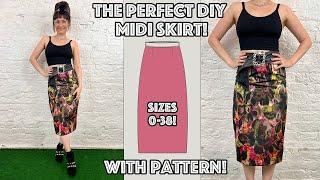 DIY Midi Skirt Sew Along With Printable Sewing Pattern!