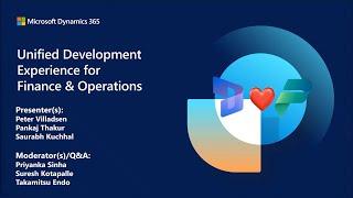 Unified Development Experience for Finance and Operations | Dynamics 365 FastTrack Tech Talk