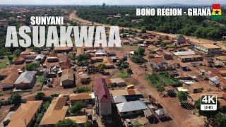 Asuakwaa Sunyani Aerial view in the Bono Region of Ghana 4K