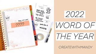 Plan With Me // 2022 Word of The Year // CreatewithMandy