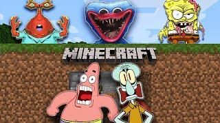 Minecraft Speedrunner VS Hunters - Compilation ( Patrick & Squidward )