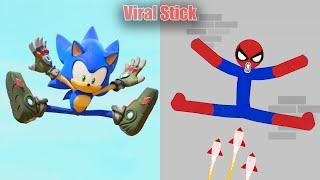 Best Falls | Sonic vs Stickman | Stickman Dismounting Highlight and Funny Moments #169