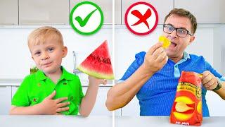 Oliver Reveals HEALTHY Food Choices For Kids +many useful stories for children