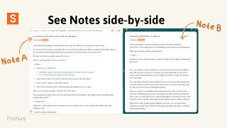 How to see Notes side-by-side | Saner.ai