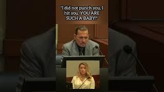 "I did not punch you, I hit you. You are such a baby!" Johnny Depp & Amber Heard
