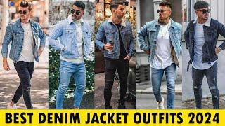 Best Denim Jacket Outfit Ideas For Men 2024 | Denim Jacket For Men | Winter Fashion For Men 2024