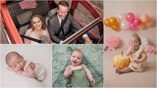 Life of a Photographer NEW WEEK! with a NEWBORN shoot, WEDDING, cake smash and sitter session