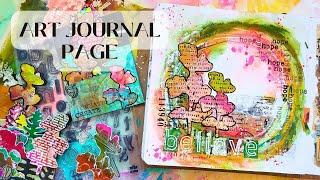 Mixed Media Art Journaling with Neocolors, Washi Tape and Collage Fodder