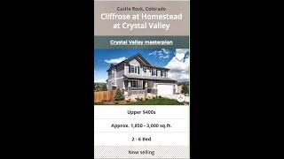 Cliffrose at Homestead at Crystal Valley NEW HOMES in Castle Rock, CO 80104