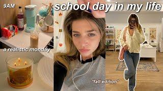 SCHOOL DAY IN MY LIFE (fall edition) | school vlog, studying, fall weather