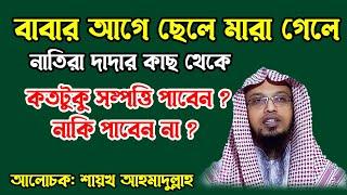 বাবার আগে ছেলে মারা গেলে - নাতিরা দাদার কাছ থেকে কতটুকু সম্পত্তি পাবেন । শায়খ আহমাদুল্লাহ