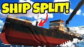 Rusty Ship SPLITS in Half During a Storm in Stormworks Sinking Ship Survival!