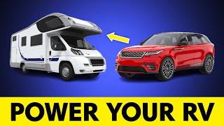 How to Power an RV With a Car - No Electricity Needed (Power Your Camper With a Generator)