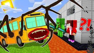 BUS EATER vs The Most Secure House - Minecraft gameplay by Mikey and JJ (Maizen Parody)