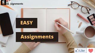 Easyassignments, an assignment writing service️