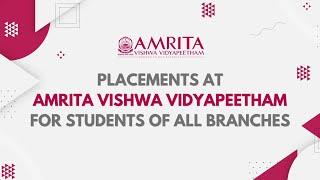 Placements at Amrita Vishwa Vidyapeetham for students of all branches