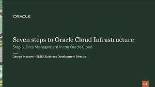 Oracle Cloud Infrastructure (OCI) – data management