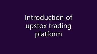 Introduction of upstox trading platform with upstox X tradingview