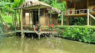 How to build a simple bathroom with bamboo on the farm. ep 1 _ Lý Tiểu Dao