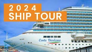 ▶ COSTA DIADEMA - FULL SHIP TOUR - SHIP VISIT - ALL SPACES