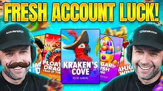 WE WENT BACK to KRAKEN'S COVE!! PLAYING NEW SLOTS on a FRESH ACCOUNT!! (Bonus Buys)