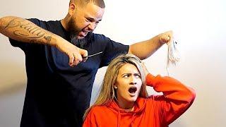 I CLIPPED MY WIFES HAIR OFF!! (SHE KICKED ME OUT!)