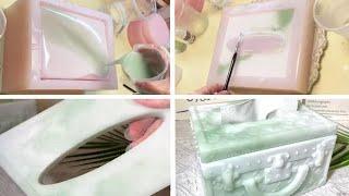 [Diy glue handmade DIY] LV big brand glue paper box, I love this color ~ [Sha Suixue handmade]