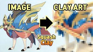 Pokémon Sword and Shield Clay Art: Zacian Legendary Pokémon!! Satisfying video