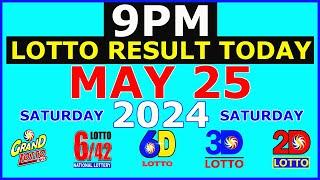 Lotto Result Today 9pm May 25 2024 (PCSO)