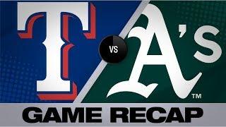 A's offense backs Fiers' gem in 8-0 win | Rangers-Athletics Game Highlights 9/20/19