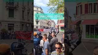 1. Mai-Demo Zürich - Polizei kesselt Demonstranten an der Langstrasse ein