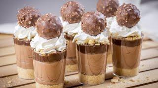 Chocolate mini dessert parfait cups: easy and quick!